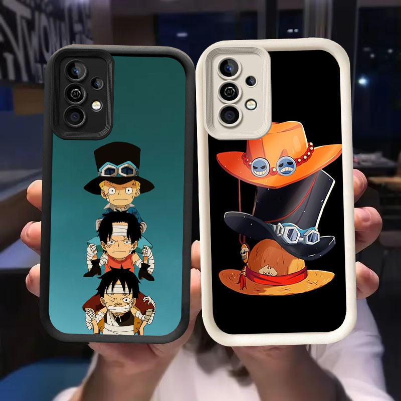 O-19 One Piece Sabo Ace Casing สําหรับ Samsung Galaxy A53 A52 A72 A52S A73 S25 Ultra 5G สีดําและสีขา