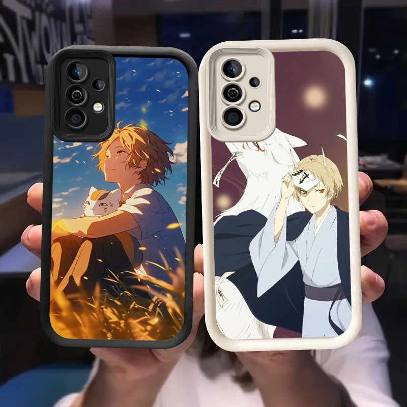O-58 Natsume Yuujinchou ปลอกสําหรับ Samsung Galaxy A53 A52 A72 A52S A73 S25 Ultra 5G สีดําและสีขาว