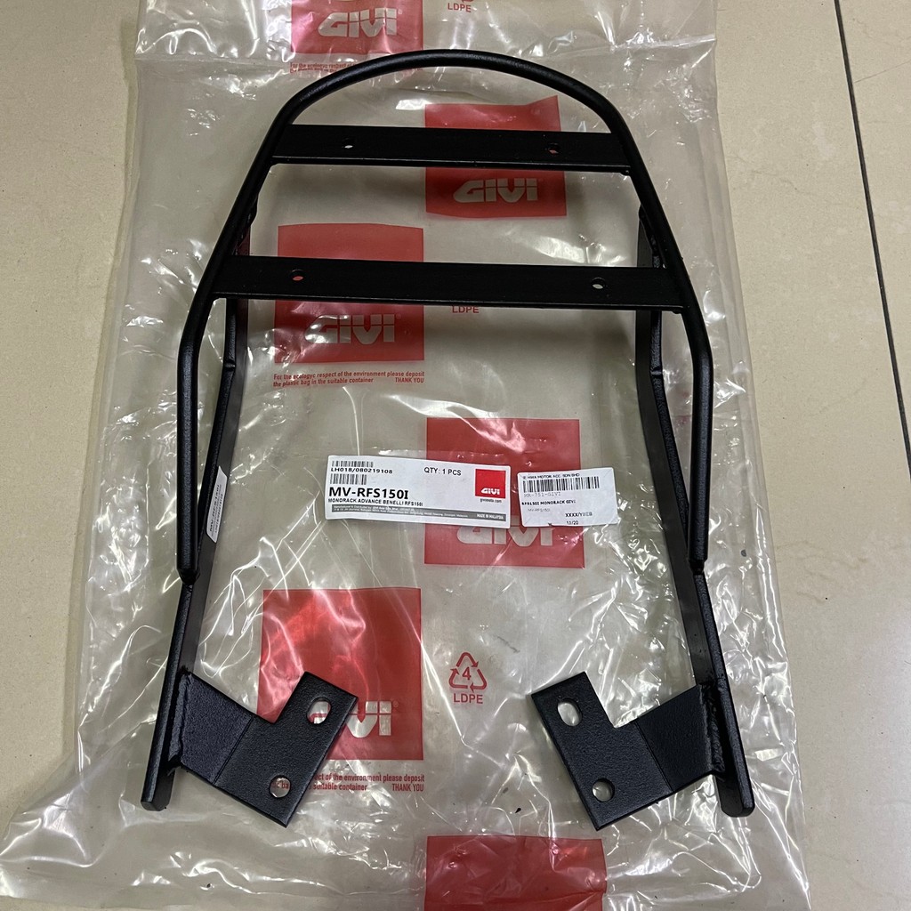 BENELLI RFS150I RFS 150 RFS-150 RFS150 I RFS 150I MONO GIVI GV MV ADVANCE TOP BOX RACK KOTAK GIVI