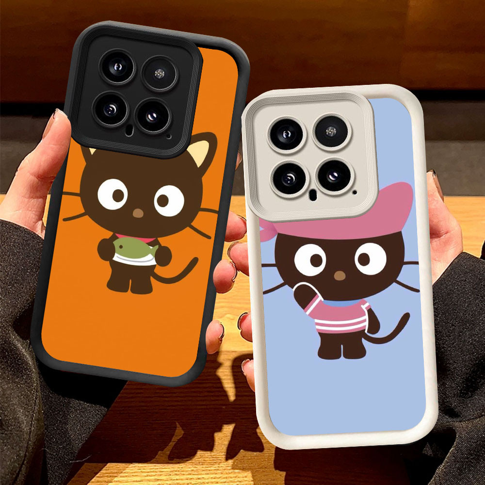 O-32 Chococat Casing สําหรับ Xiaomi 13T 14 14T Pro สีดําและสีขาว