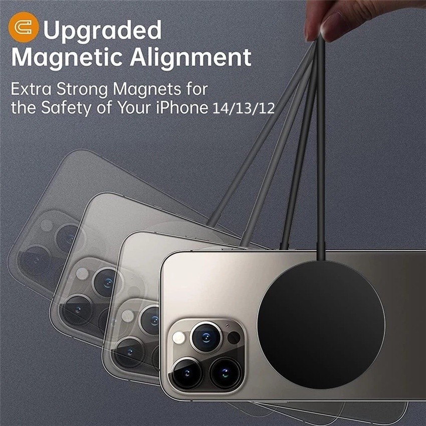 （ ท้องถิ่น ）65W Magnetic wireless Charger Fast wireless charging Ultra Thin ป้องกันความปลอดภัยสําหรับ Android สําหรับ iPhone 14 13 11 12 Pro MAX Mini USB C 8 Plus XR X XS MAX Airpods ราคา ถูกที่สุด ดีลบีเคเค แกลเลอรีภาพที่ 6