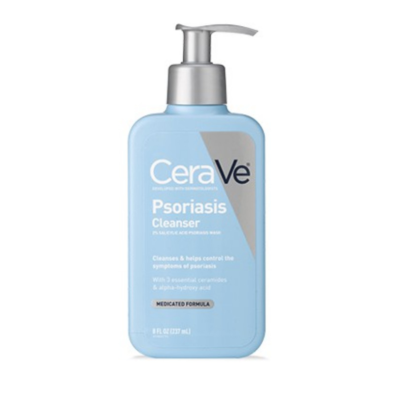 ในสต็อก CeraVe Psoriasis Cleanser สูตรยาพร้อมกรดซาลิไซลิก 8 ออนซ์