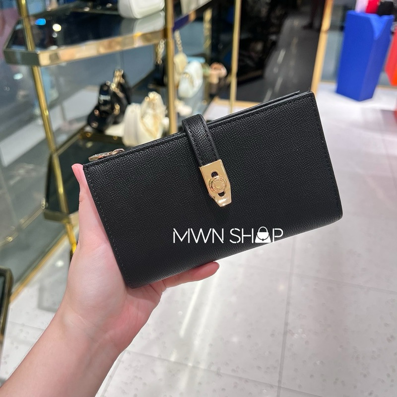 Lyn มีโค้ดลด30% new collection raff pocket long wallet กระเป๋าสตางค์ใบกลาง ของแท้จากชอป