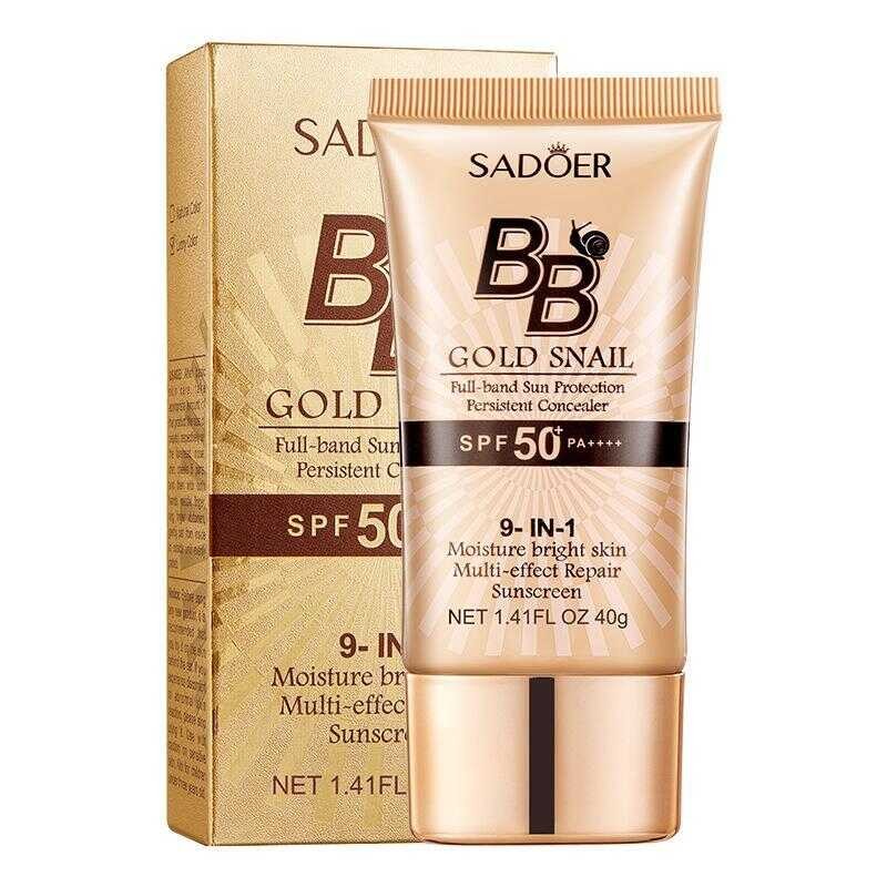 ▣ Hot【Buy 1 TAKE 1】Bb Cream Golden Snail Sunscreen Foundation 40G Repair Concealer Moisturiz