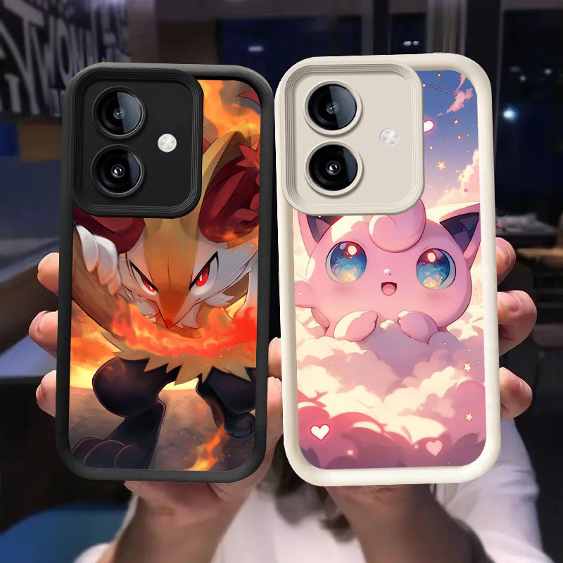 O-60 เคสโปเกมอนสําหรับ OPPO A3 A3X A5 Pro 5G สีดําและสีขาว