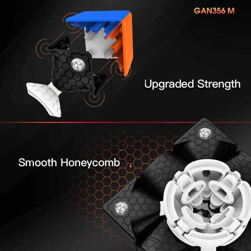 ❤ [Gan Official Store] 356M UV Magnetic Speed ​​Cube Stickerless Magic Cube GAN 356 M × 3