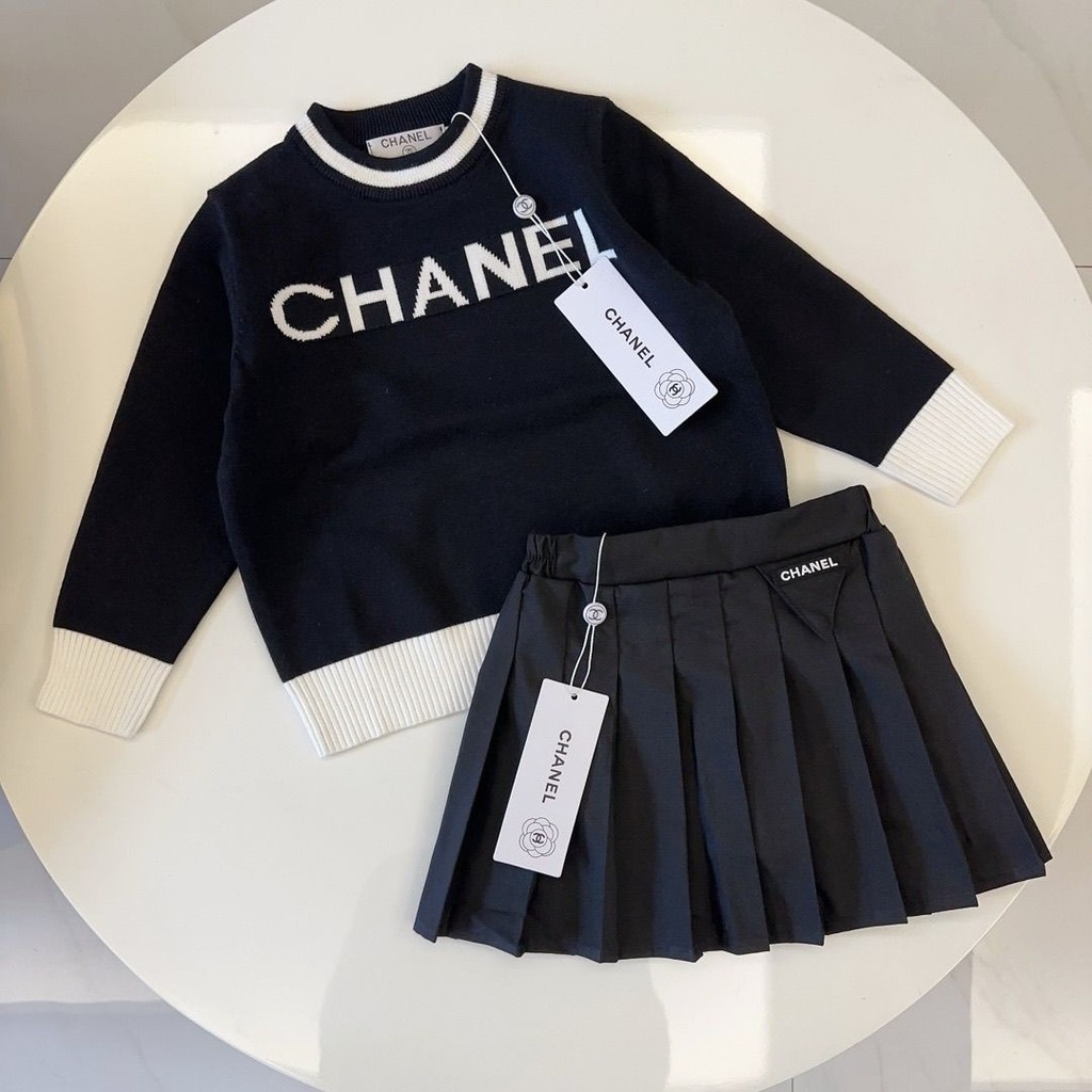 Chanel ฤดูใบไม้ร่วงและฤดูหนาวใหม่ผ้าฝ้ายแท้เด็กเสื้อกันหนาวเสื้อกันหนาวเสื้อสวมหัวสําหรับเด็กชายและเ