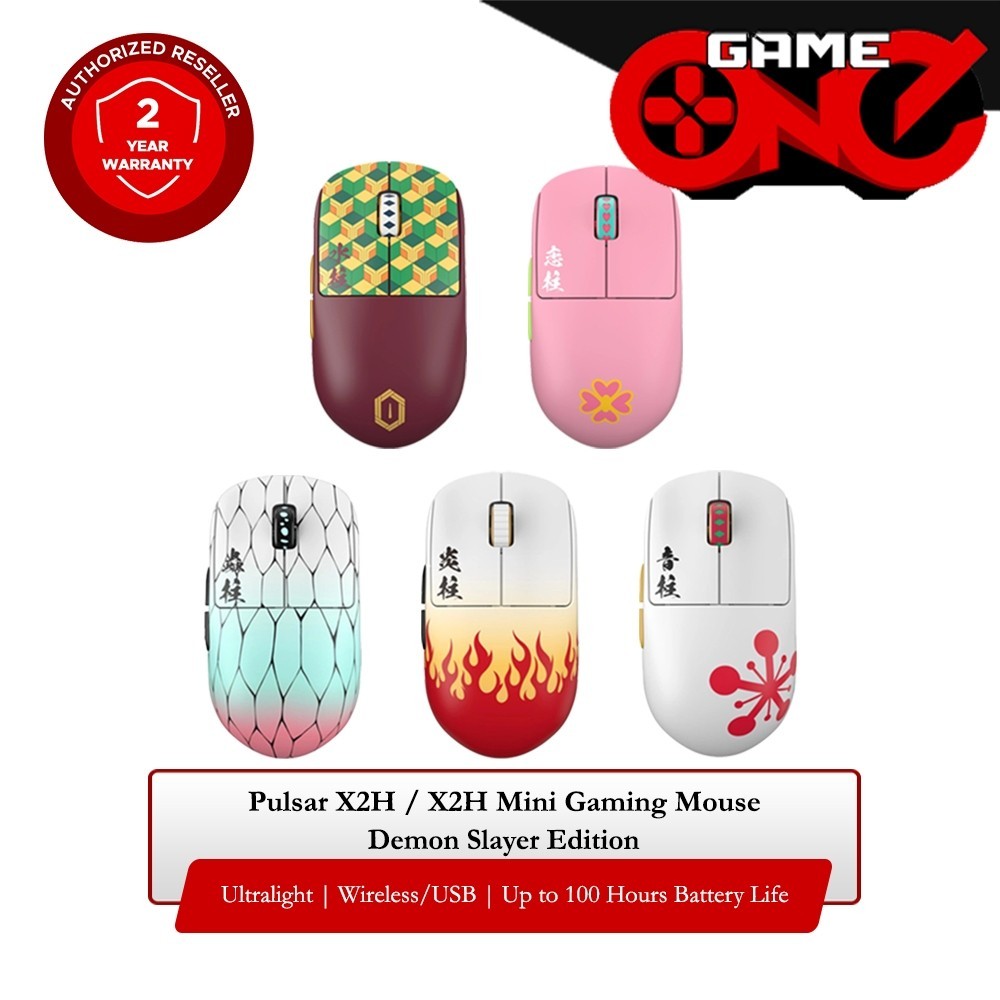 Pulsar X2H | X2h Mini Symmetrical Ultralight Wireless Gaming Mouse - Demon Slayer Edition