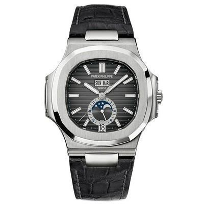 Patek Philippe Parrot Snail Sports Elegant Series สแตนเลสอัตโนมัตินาฬิกาผู้ชาย 5726A
