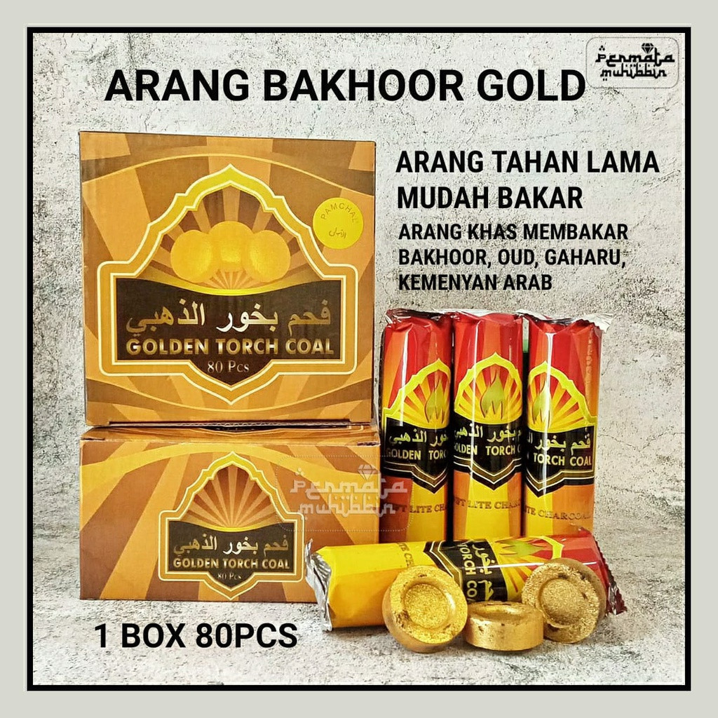 ในสต็อก Arang gold / Charcoal gold คุณภาพระดับพรีเมียมสําหรับ bakhoor bukhoor LONG LASTING / Arang b