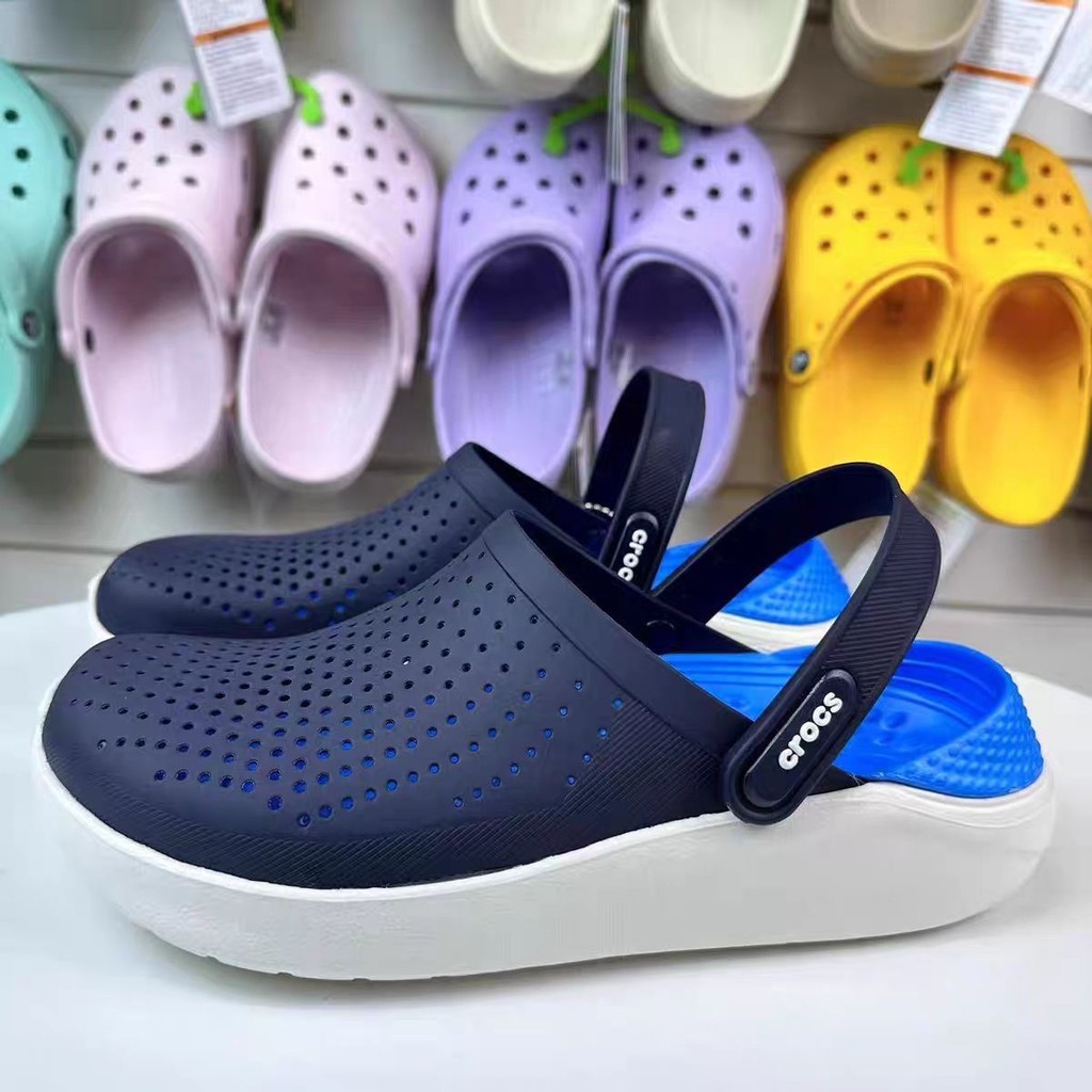 ♞Cros Kroger Shoes และ Women's Shoes Hole Hole Shoeso Sof Sole Sole แต่เพียงผู้เดียวระบายความสะดวกส