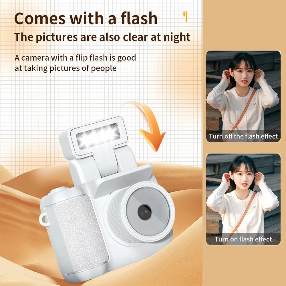Y4000 HD 1080P มินิกล้องแบบพกพา Pocket Cam พร้อมหน้าจอ LCD กล้องดิจิตอลแสงแฟลชเครื่องบันทึกวิดีโอนักเรียนกล้องวิดีโอขนาดเล็ก