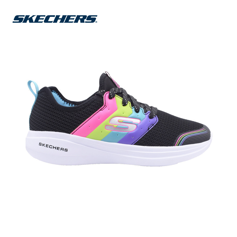 ในสต็อก Skechers Girls GOrun Fast Shoes - 302201L-bkmt Budak Perempuan