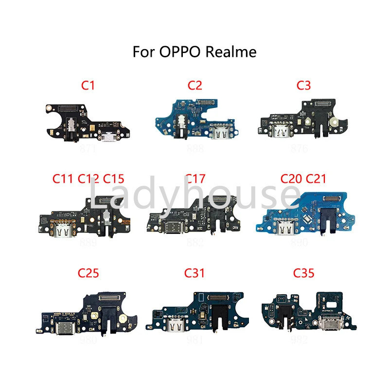Usb ชาร์จ dock พอร์ตซ็อกเก็ตเชื่อมต่อสายยืดหยุ่นสําหรับ OPPO Realme C21Y C2 C3 C11 C15 C17 C20 C21 C31 C25 C35 ชาร์จ board