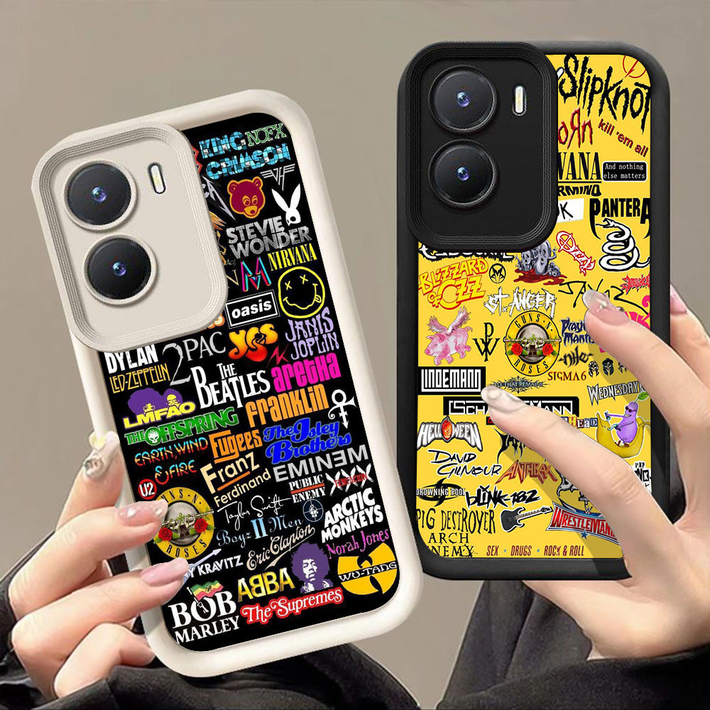 เคสสําหรับ VIVO Y02S Y16 Y22s Y15s Y15a Y55 Y75 Y22 Y35 Y01 Y56 IQOO 13 Z10 Z9 Z9X 5G Q-77 Rock Band