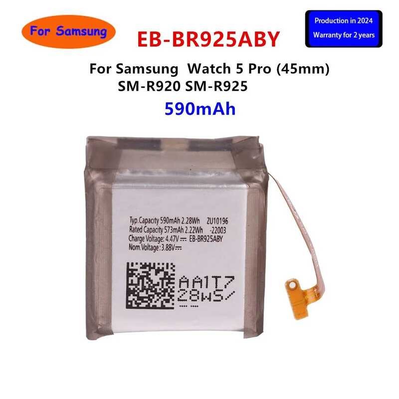 ▥ ยี่ห้อใหม่ Eb-Braby แบตเตอรี่ 590Mah สําหรับ Samsung Galaxy นาฬิกา 5 Pro 45 มม.Sm-R920 Sm-R ส