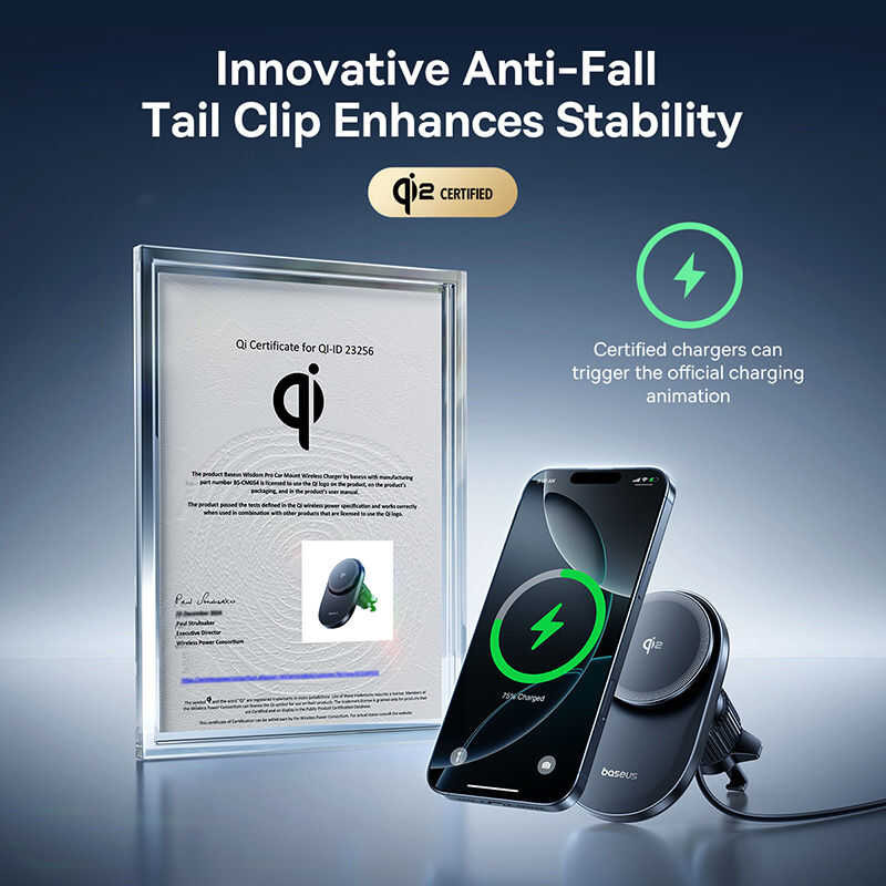 ▣ Baseus Vc1 Pro Qi2 Megnetic Wireless Charger Iphone 16 15 14 Qi2 15W Fast Charging For Samsun