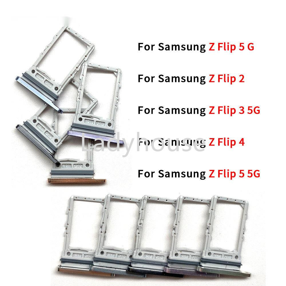 SAMSUNG ใหม่ซิมการ์ดถาดใส่สําหรับsamsung Z Flip 2 3 4 5 5Gอะไหล่อะไหล่ทดแทน
