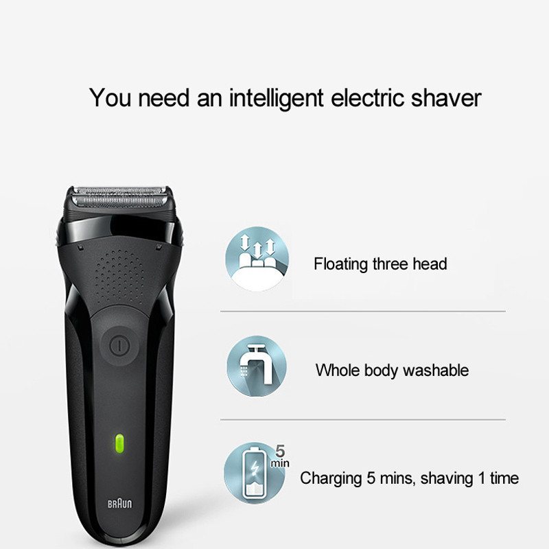 Electric Shavers Men Series 3 301s Rechargeable Foil Beard Shaver Safety Razor Whole Body Washing S