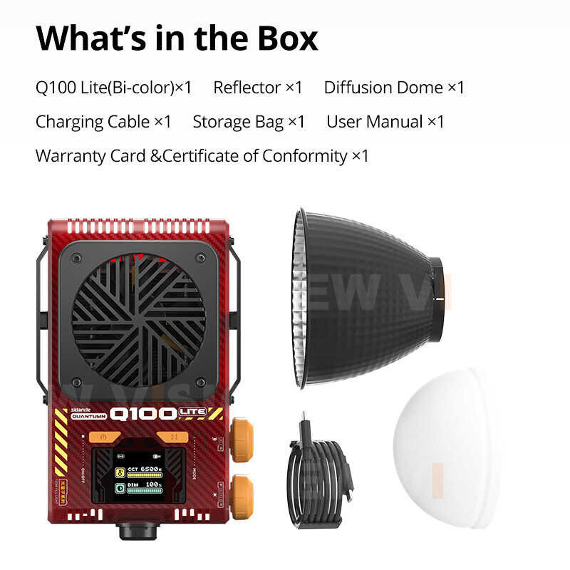 SIDANDE 🍀 Q100 Lite 100W 2700~6500K Bi-Color LED Light Wireless APP Control For Studio Video O