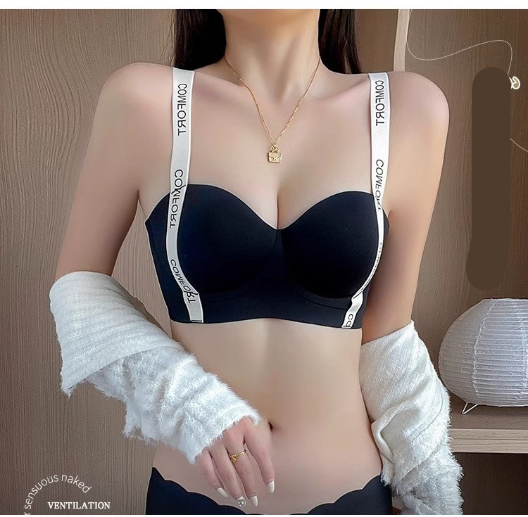 ผู้หญิงฟองน้ําหนาดันขึ้นชุดชั้นในชุดชั้นในไร้รอยต่อนุ่มไม่มีลวดสาวชุดชั้นใน
