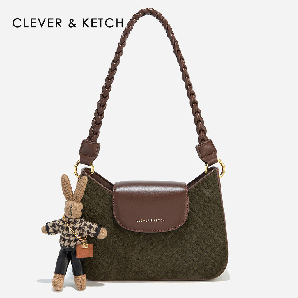 Clever & Ketchกระเป๋าสไตล์ตะวันตกผู้หญิง 2024 ยอดนิยมใหม่Retroรักแร้ไหล่เดี่ยวCrossbodyกระเป๋าHigh-