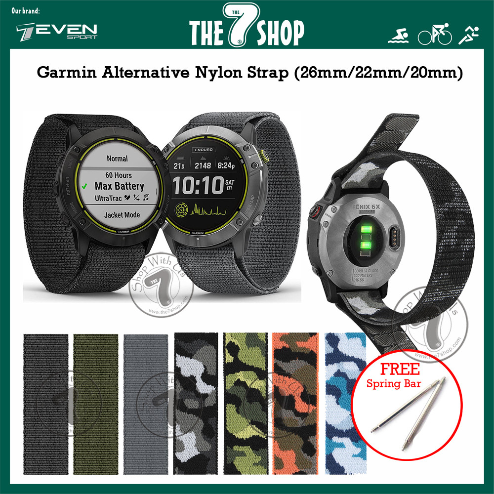 ในสต็อก Garmin Nylon Strap / Coros Pace 3 Nylon Strap / Suunto (26mm / 22mm / 20mm) / Garmin Fenix 6