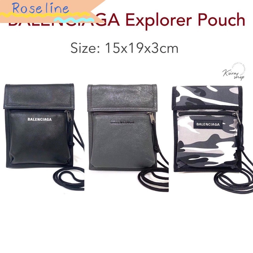 ใหม่/100%ของแท้/[ส่งฟรี] New Balenciaga Explorer Pouch/ความสง่างาม