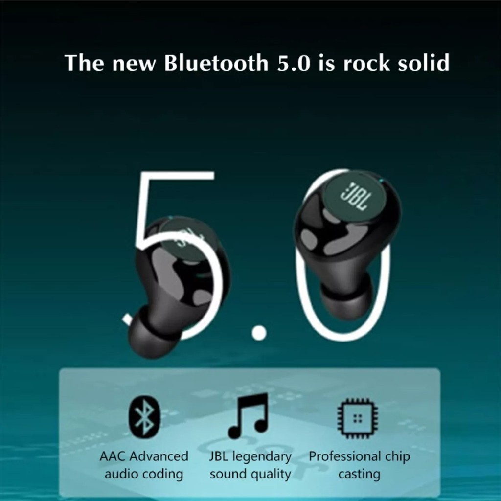 หูฟังบลูทูธ JBL หูฟัง หูฟังไร้สาย เสียงเบสแน่น TWS 103 true wireless Bluetooth Headphones รับประกัน