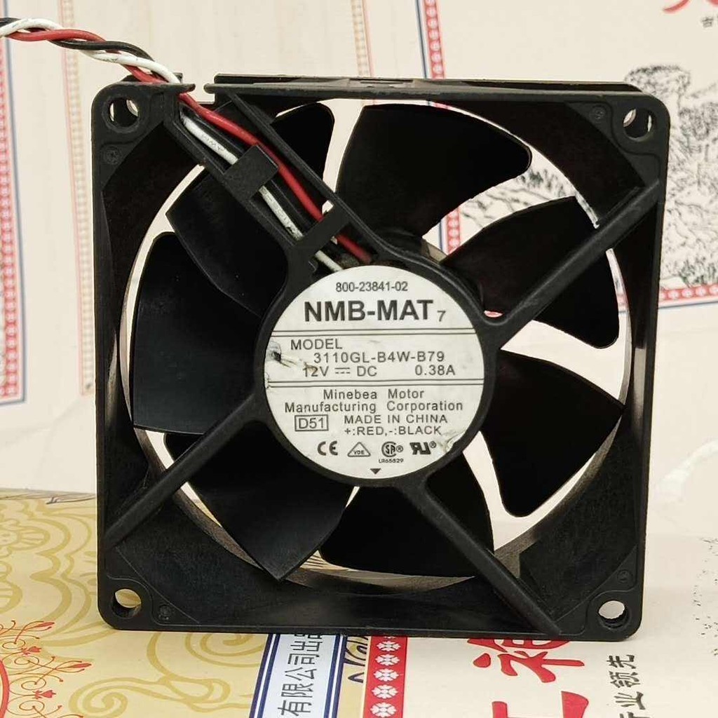 Nmb 8025 12V 0.38A 3110GL-B4W-B79 8CM สวิตช์เซิร์ฟเวอร์พัดลมอินเวอร์เตอร์