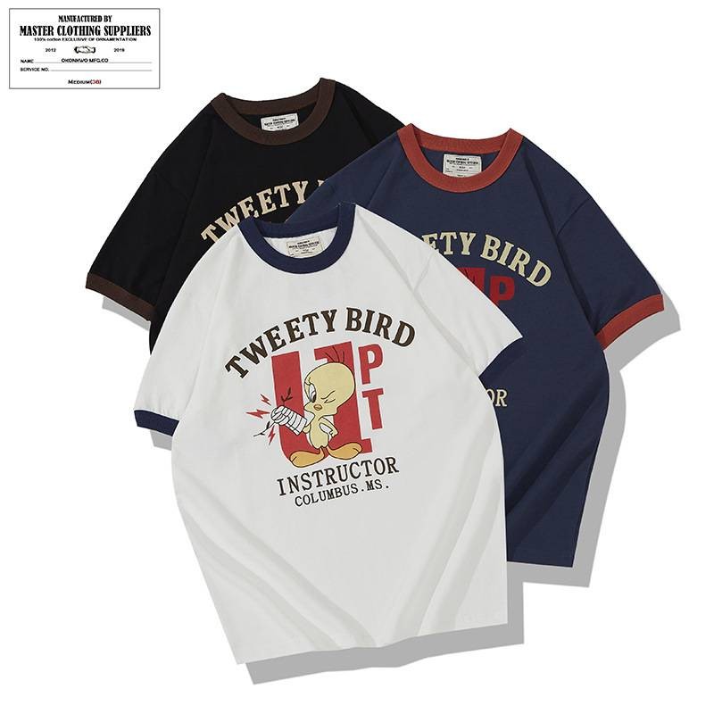 ♞OKONKWO   Ami Kaji เสื้อแขนสั้น คอปก สไตล์เรโทร DS