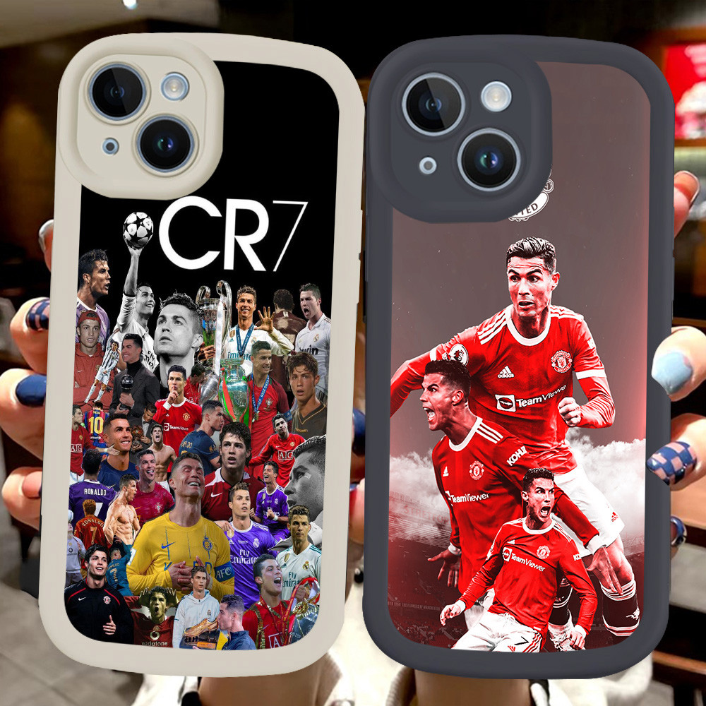 J-3 CR7 Ronaldo Soft Cover Case สําหรับ iPhone 8 14 13 7 Plus Pro Max