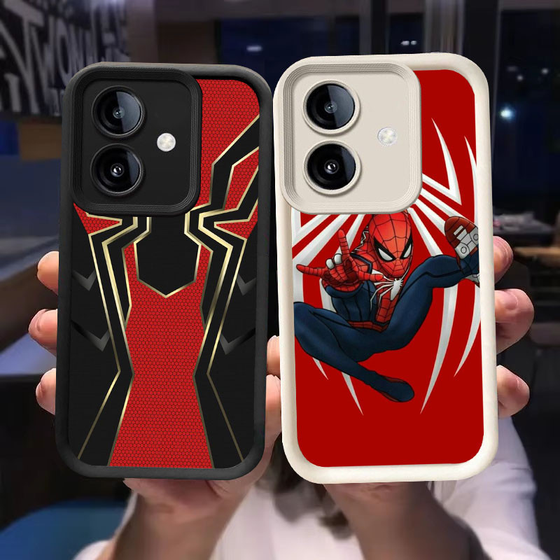 O-24 Spiderman Casing สําหรับ OPPO A3 A3X A5 Pro 5G สีดําและสีขาว
