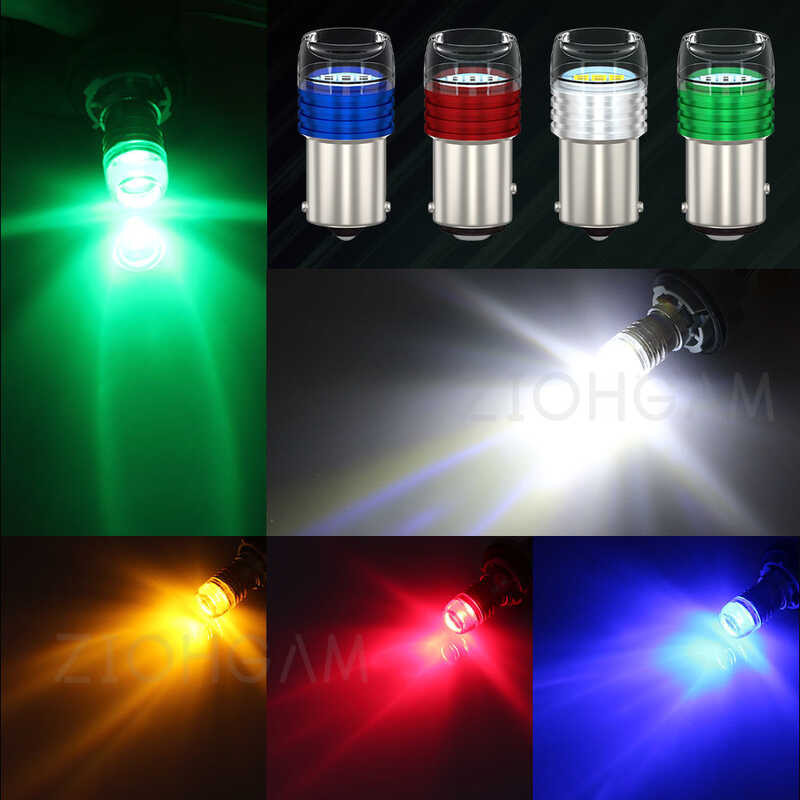 ி ZIOHGAM 4Pcs 1157 ไฟเบรค Strobe 1156 กระพริบ Led Ba15s Bay15d P21 / 5W P21w R5w R