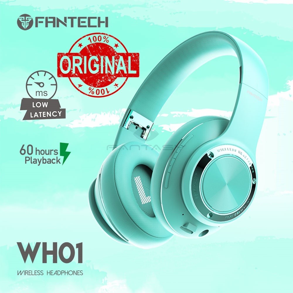 Fantech WH01 หูฟังไร้สาย พร้อมไมค์ 4 สี: Black, White, Sakura, Mint