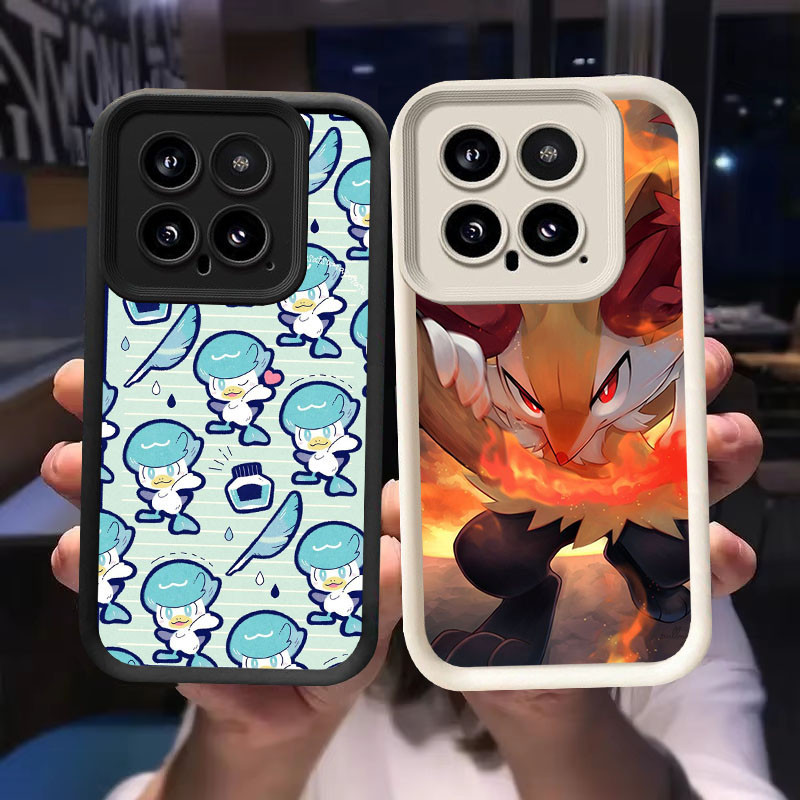 O-60 เคสโปเกมอนสําหรับ Xiaomi 13T 14 14T Pro สีดําและสีขาว