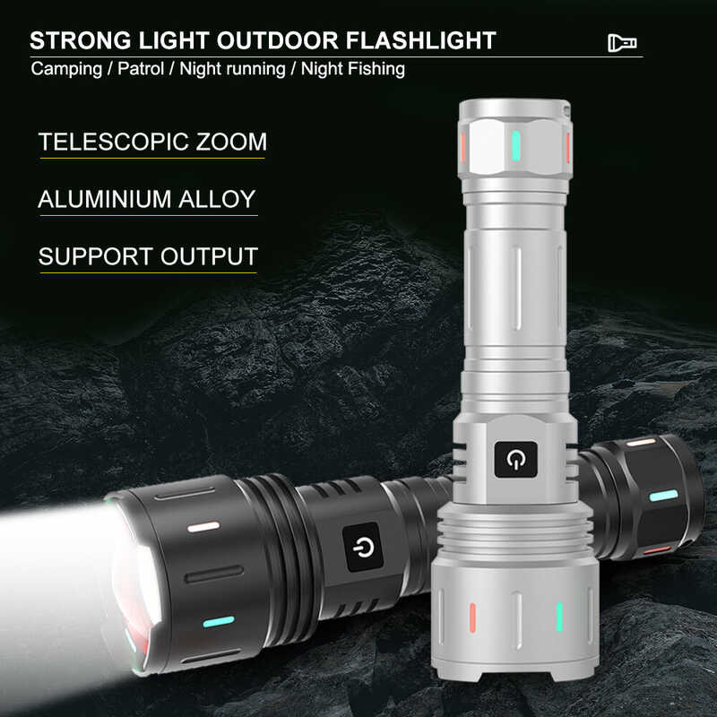 Jf023 Asafee ไฟฉาย LED D-30W เลเซอร์สีขาวไฟฉาย 5800Lm ไฟฉาย Ipx5 กัน