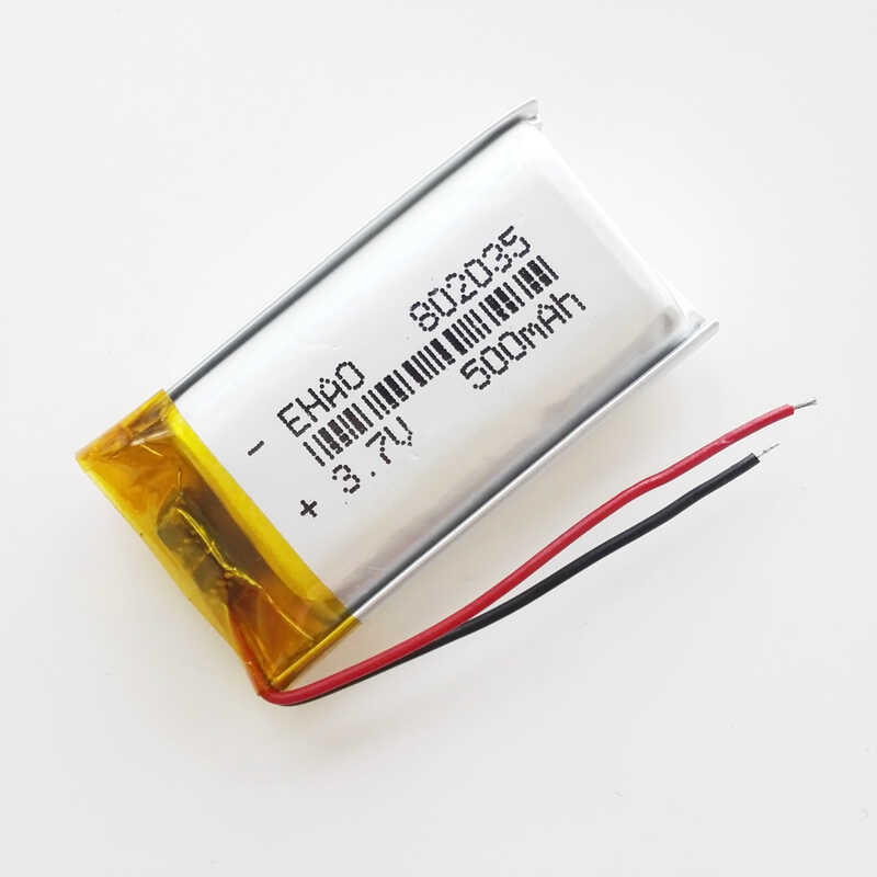 Δ ขายส่ง 10 ชิ้น 3.7V 500Mah Lipo แบตเตอรี่แบบชาร์จไฟได้ 802035