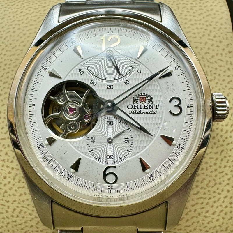 Orient Watch Automatic Semi Skeleton Open Heart CFH01001W 40 Hours Reserve