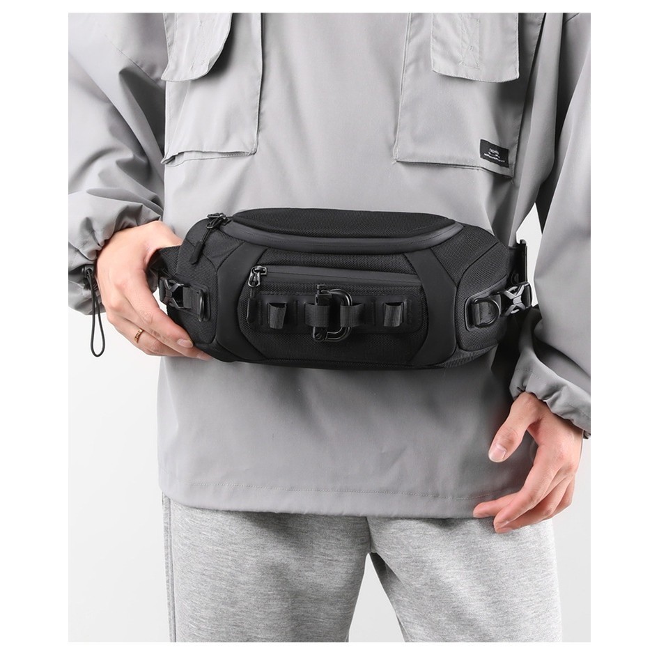 กระเป๋าคาดหน้าอกลายพราง Mens - ยุทธวิธีความจุขนาดใหญ่ Cool & Functional สําหรับกลางแจ้ง สไตล์ Travel & Street!