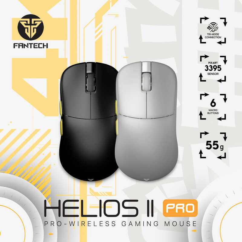 FANTECH HELIOS 2 II PRO XD3 V3 เมาส์เกมมิ่งระดับมืออาชีพ eSports PIXART