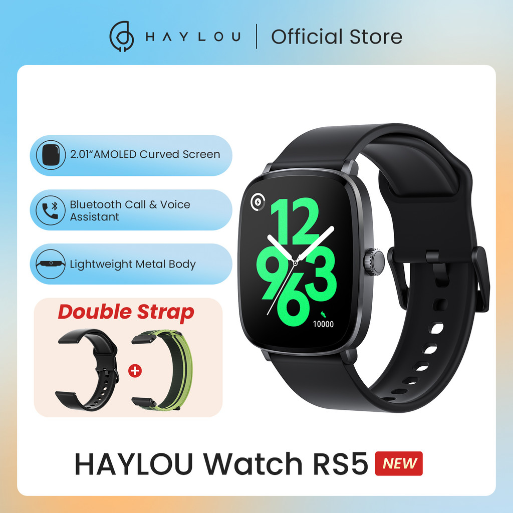 HAYLOU นาฬิกา Rs5 2.01 นิ้ว AMOLED HD Display Bluetooth Talk Sport Voice Assistant กลูโคสในเลือด Sma