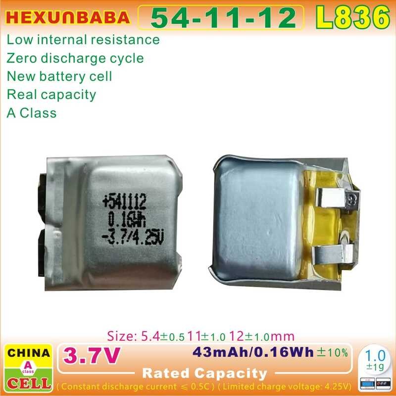 Δ 10 ชิ้น 3.7V 43Mah 541112 แบตเตอรี่ลิเธียมไอออนโพลิเมอร์ /