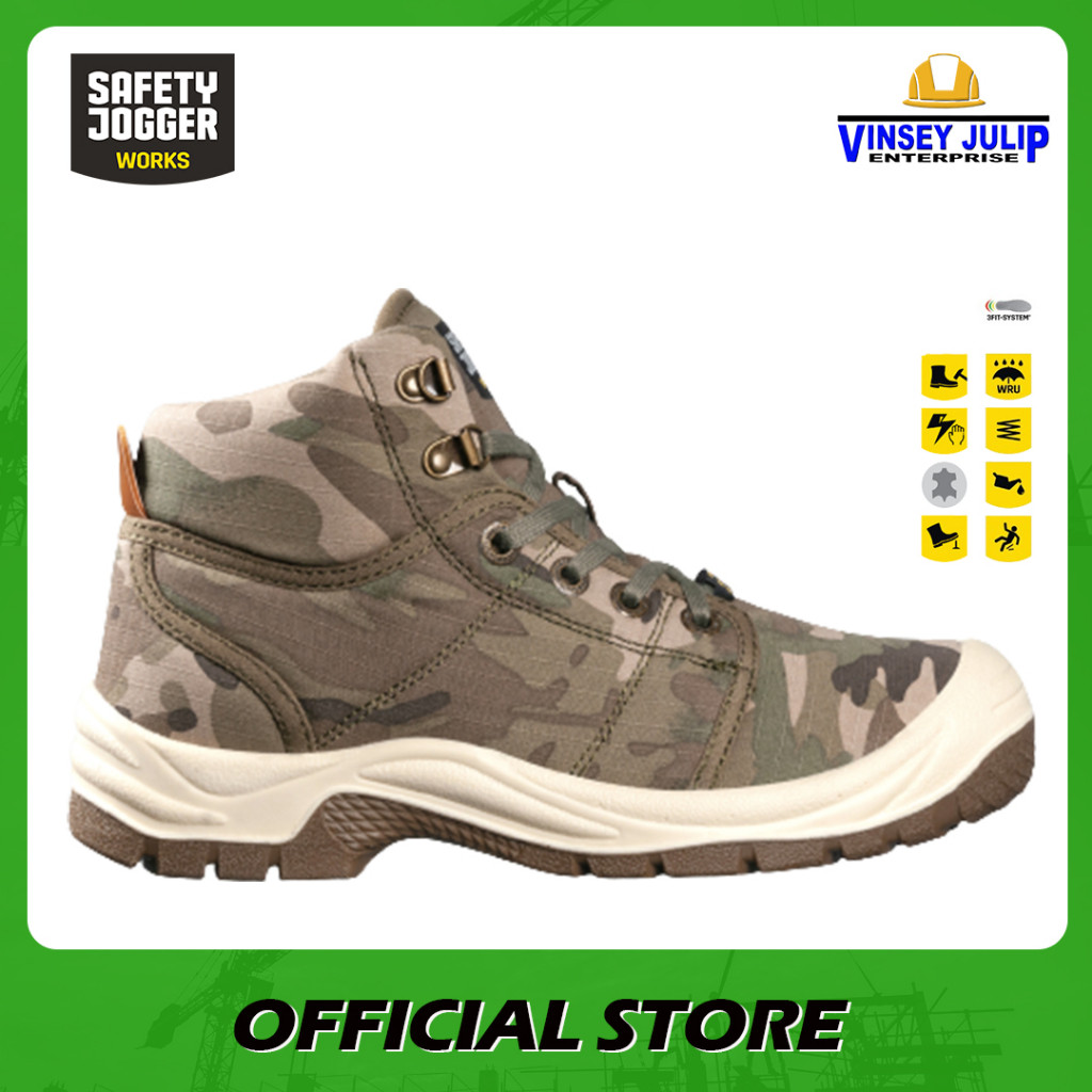 ในสต็อก Safety Jogger Desert Steel Toe Cap และ Steel Midsole Safety Shoes (MULTI-COLOR)