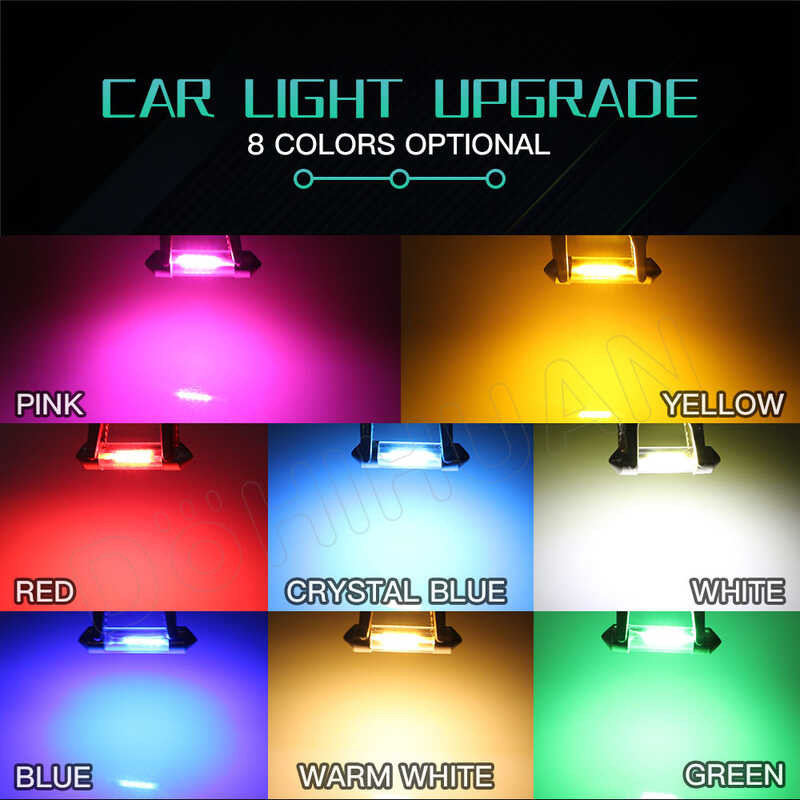 ி DOHIHUAN 4Pcs 6V 12V 24V C10w C5w หลอดไฟ LED ดอกไม้โคมไฟ 31Mm 36Mm 39Mm 41Mm