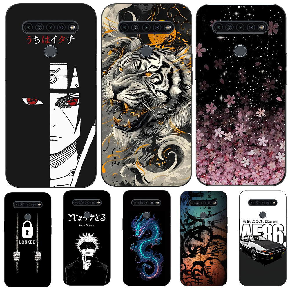สําหรับ LG K41S K51S 2019 กรณีโทรศัพท์ปกหลังซิลิคอนสีดํา Tpu Naruto UchihaItachi