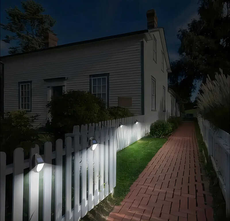 Vi 🍀 Fence Post Wall Mount Decorative Deck Lighting 10 LED Waterproof Security Outdoor Solar L