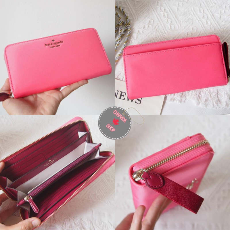 Kate Spade Chelsea Large Continental Wallet  WLR00615 nylon แท้