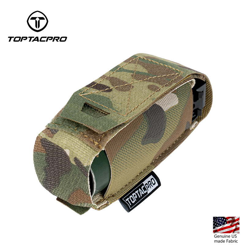 Toptacpro ยุทธวิธี กระเป๋าใส่แฟลชแบงแบบมินิ โมดูลาร์ MOLLE กระเป๋าใส่ระเบิดแฟลชแบบยุทธวิธี 8502