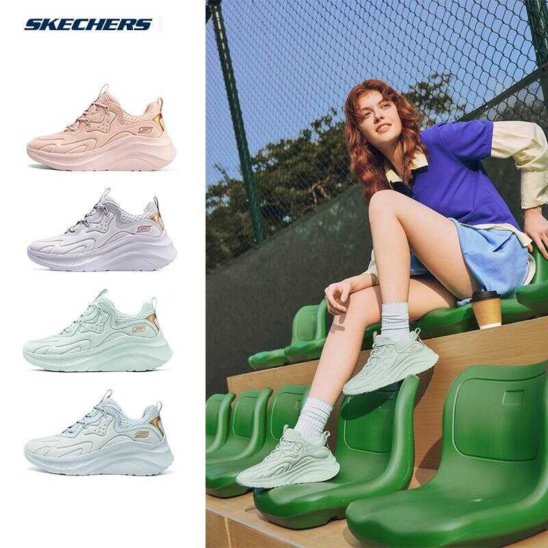 Skechers BOBS SPORT รองเท้าผู้หญิง รองเท้าลำลอง ใส่สบาย พยุงด้วยกันกระแทก เหมาะสำหรับวิ่ง 117513 J